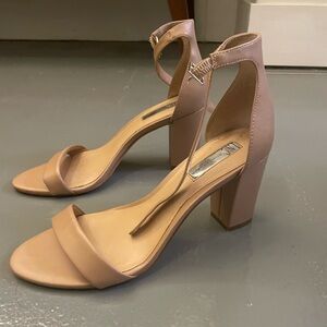 INC nude block heels